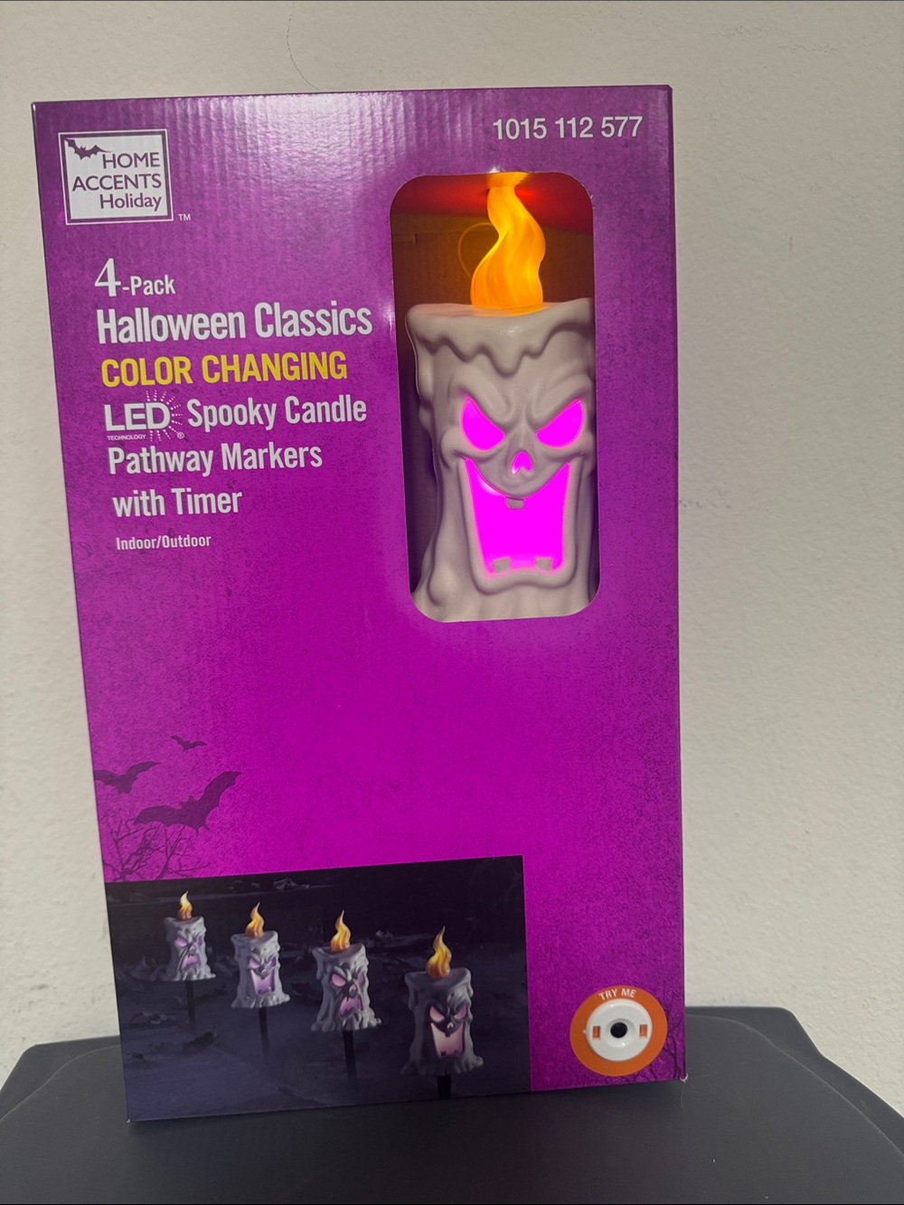 Home Depot LED Color-Changing Spooky Candle Pathway Markers (4-Pack)